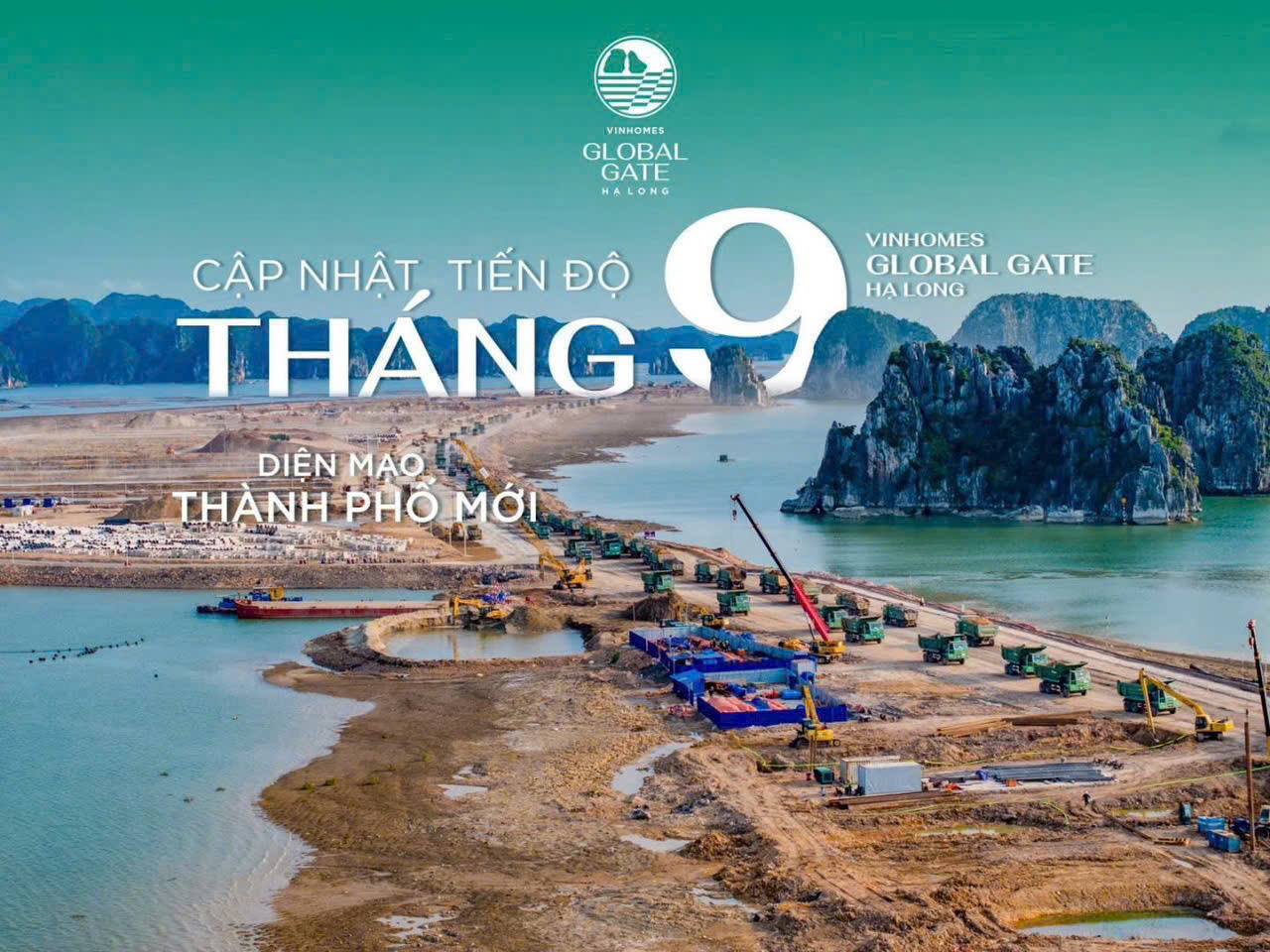 Bộ ảnh cập nhật thi công tháng 9 của dự án